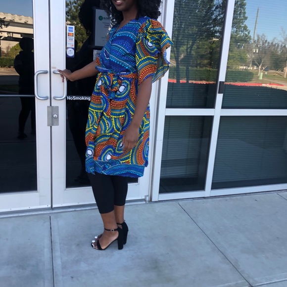 African wrapping dress for women Ankara print - Picture 5 of 7